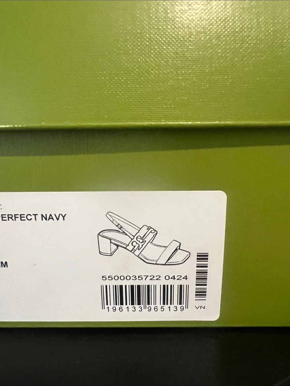 Tory Burch Ines Cage Heel Sandals 50mm Pale Lapis Perfect Navy Size 9 New